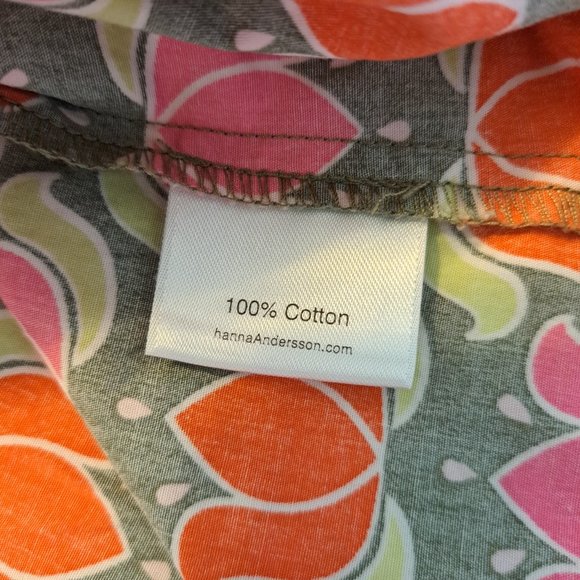 Hanna Andersson Tulip Floral Print Tie Shoulder Dress Size 130/8 - Picture 5 of 5